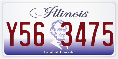 IL license plate Y563475