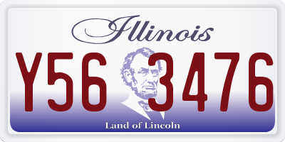 IL license plate Y563476
