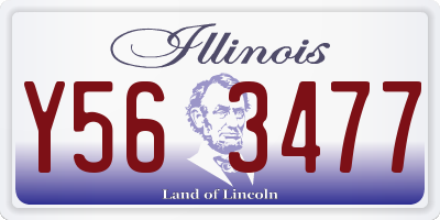 IL license plate Y563477