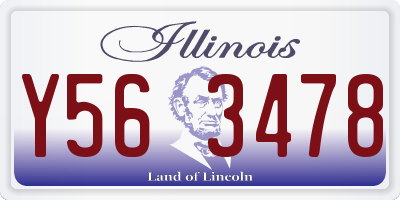 IL license plate Y563478