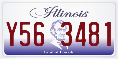 IL license plate Y563481