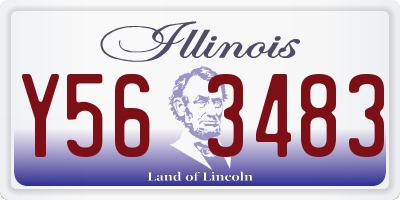 IL license plate Y563483