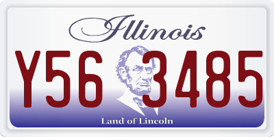 IL license plate Y563485