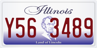IL license plate Y563489