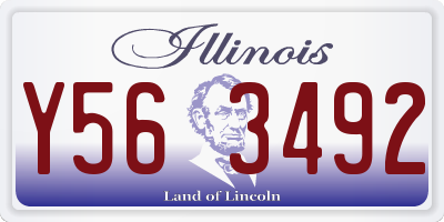 IL license plate Y563492