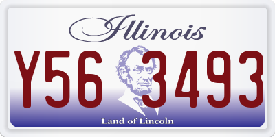 IL license plate Y563493