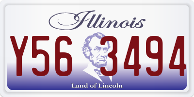 IL license plate Y563494