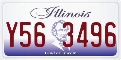 IL license plate Y563496