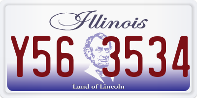IL license plate Y563534