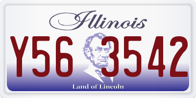 IL license plate Y563542