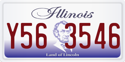 IL license plate Y563546