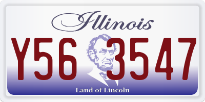 IL license plate Y563547