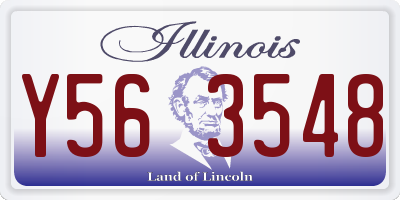 IL license plate Y563548