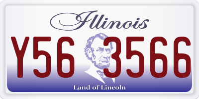 IL license plate Y563566
