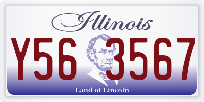 IL license plate Y563567