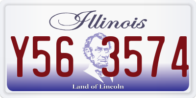 IL license plate Y563574