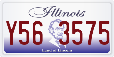 IL license plate Y563575