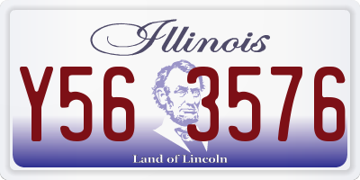 IL license plate Y563576