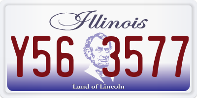 IL license plate Y563577