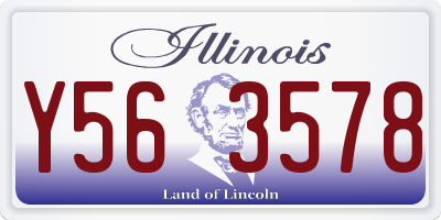 IL license plate Y563578
