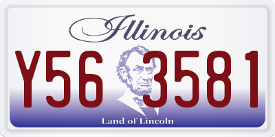 IL license plate Y563581