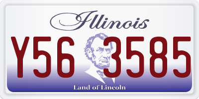 IL license plate Y563585
