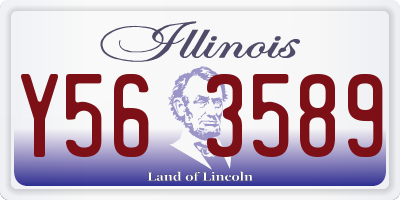 IL license plate Y563589