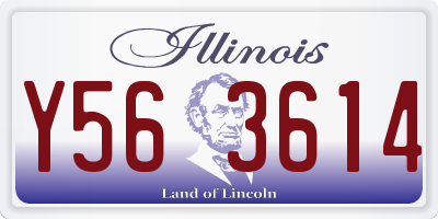 IL license plate Y563614