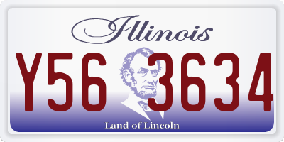 IL license plate Y563634