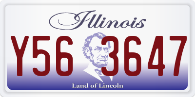 IL license plate Y563647