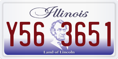 IL license plate Y563651