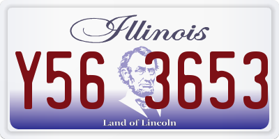 IL license plate Y563653