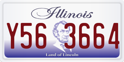 IL license plate Y563664