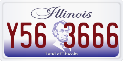 IL license plate Y563666