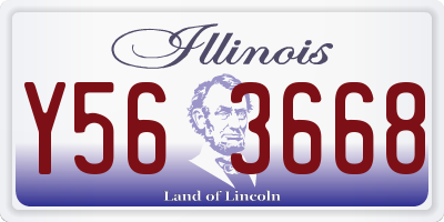 IL license plate Y563668