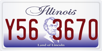 IL license plate Y563670