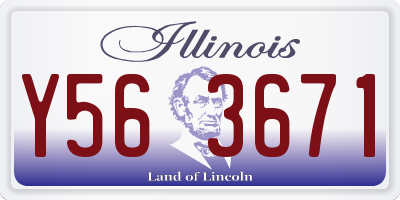 IL license plate Y563671