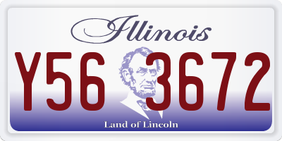 IL license plate Y563672