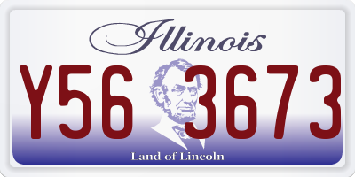 IL license plate Y563673