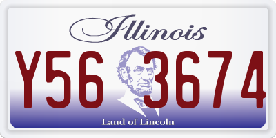 IL license plate Y563674