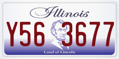 IL license plate Y563677