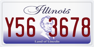 IL license plate Y563678