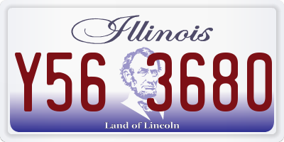 IL license plate Y563680