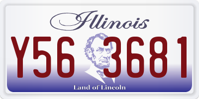 IL license plate Y563681