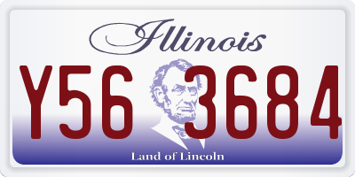 IL license plate Y563684