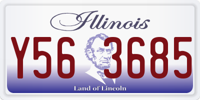 IL license plate Y563685