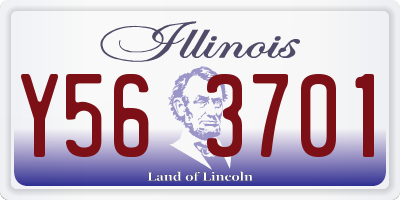 IL license plate Y563701