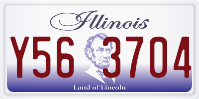 IL license plate Y563704