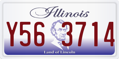 IL license plate Y563714