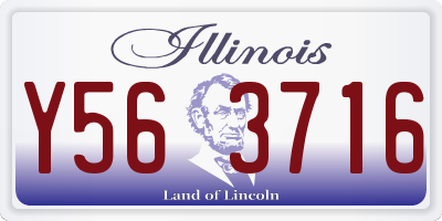 IL license plate Y563716